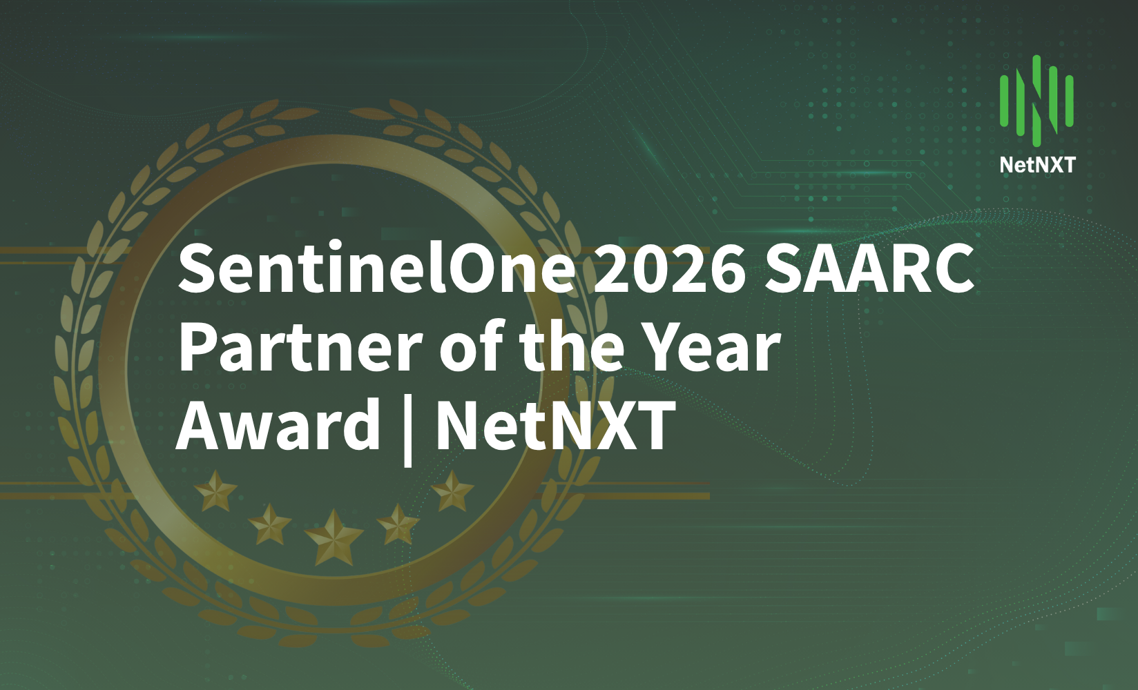 NetNXT receiving SentinelOne 2026 SAARC Partner of the Year Award